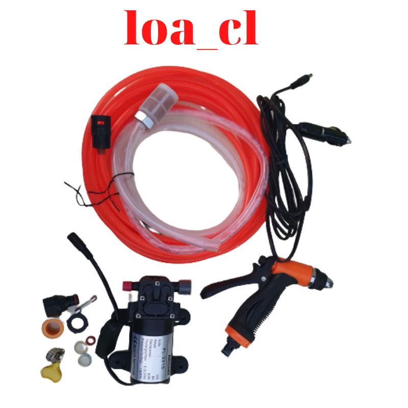 Bộ rửa xe áp lực mini 12v DC cho ô tô, xe máy