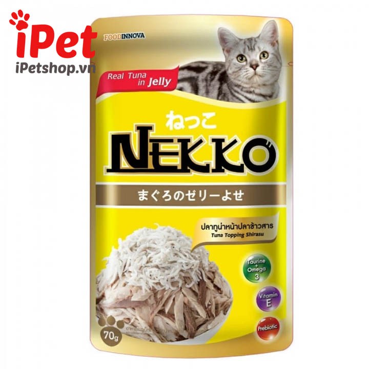 Thức Ăn Pate Cho Mèo Nekko Kèm Topping - iPet Shop