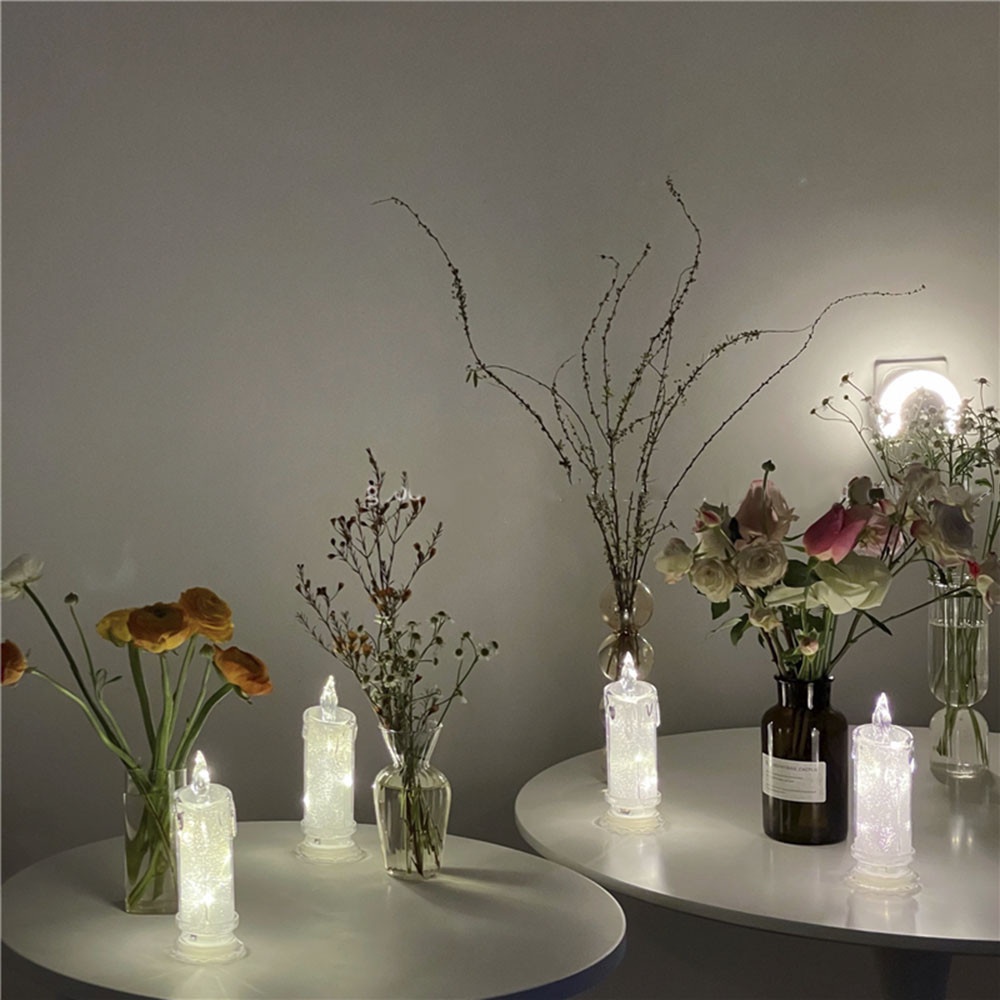 Đèn ngủ hình cây nến bằng acrylic phát sáng độc đáo trang trí nhà cửa