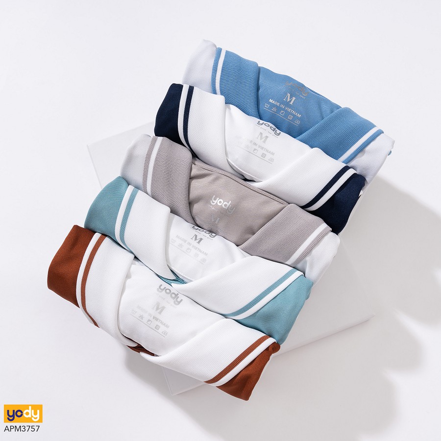 Áo Polo nam Yody chất liệu cotton coolmax phối ngực cá tính thoáng mát APM3757