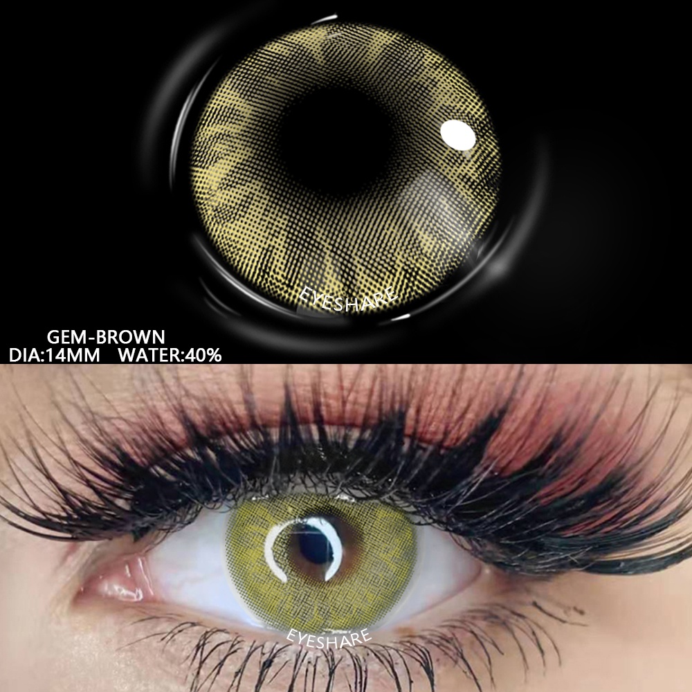 EYESHARE [Hàng mới về] Bộ 2 kính áp tròng mềm mại nhiều màu sắc tùy chọn