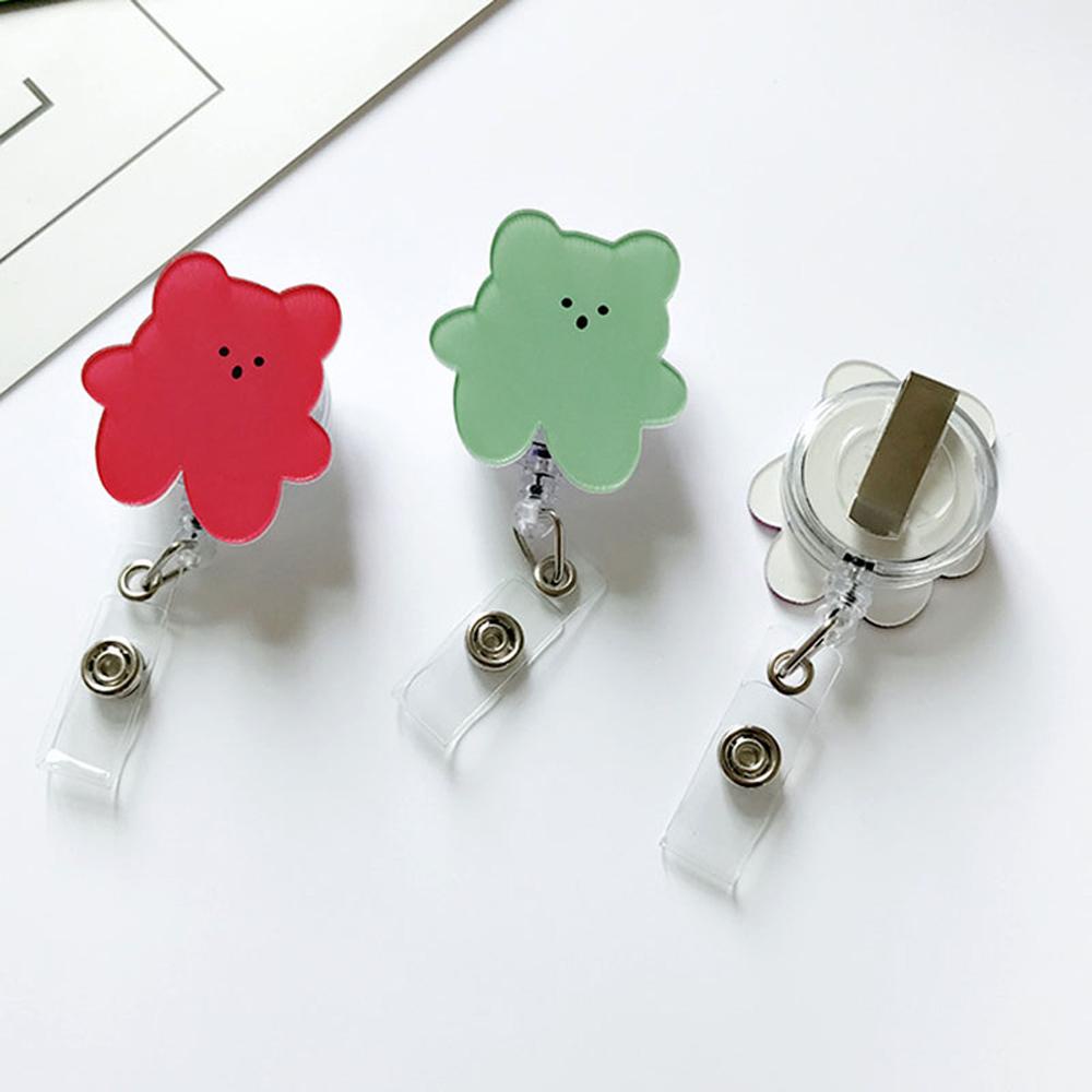 SOMEDAYZL Giá Đỡ Thẻ Tên Bằng Acrylic Hình Gấu Có Thể Thu Gọn Kiểu Hàn Quốc Cho Nhân Viên Y Tá / Bác Sĩ