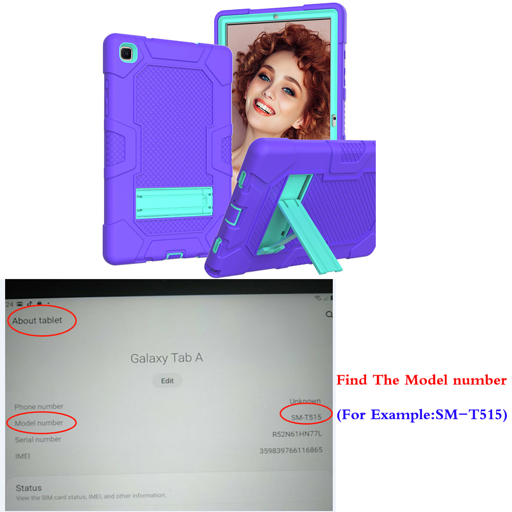Ốp lưng có giá đỡ bảo vệ toàn phần 3 trong 1 cho Samsung Galaxy Tab A 10.1 2019 T510 T515 SM-T510 SM-T515