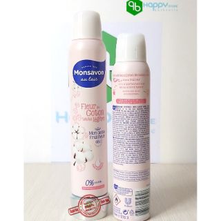 Xịt thơm nách Monsavon 200ml, Pháp