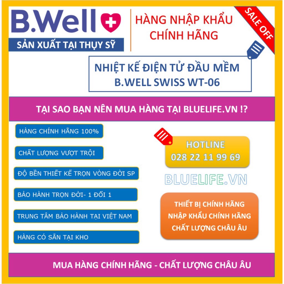 [SIEU SALE] * [Hàng SX tại THỤY SỸ] - NHIỆT KẾ ĐIỆN TỬ B.WELL SWISS WT-06 [100%CHÍNH HÃNG] - BẢO HÀNH TRỌN ĐỜI (1 ĐỔI 1)