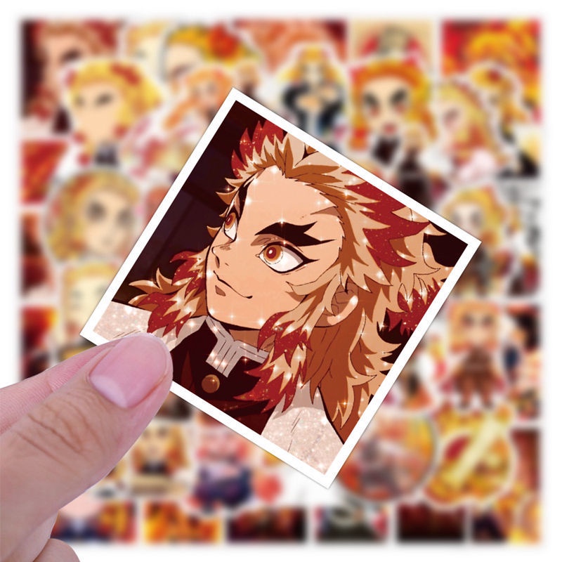 50 Cái Thanh Gươm Diệt Quỷ Kimetsu no Yaiba DEMON SLAYER Rengoku Kyoujurou | Anime Sticker laptop trang trí trên tường