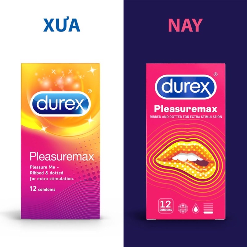 Bao Cao Su Gân Gai Ôm Sát Durex Pleasuremax Hộp 12c