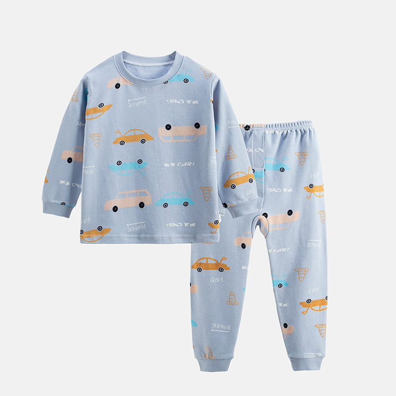 BEAR LEADER Set Đồ Mùa Thu 2 Món Gồm Áo Thun Tay Dài In Họa Tiết Hoạt Hình + Quần Dài Cho Bé Trai Và Bé Gái