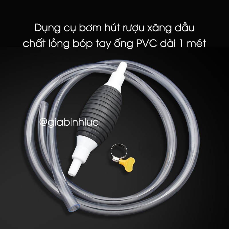 [ 𝐅𝐑𝐄𝐄 𝐒𝐇𝐈𝐏 ] Vòi hút riệu Ống hút chất lỏng bóp tay ống PVC mềm dài 1 mét, dụng cụ bơm hút chất lỏng xăng vv
