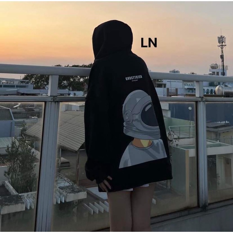 Áo hoodie nỉ cotton phi hành gia LN12