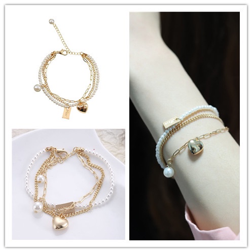 1 Vòng Đeo Tay Đính Ngọc Trai Nhân Tạo Thời Trang Dành Cho Nữ