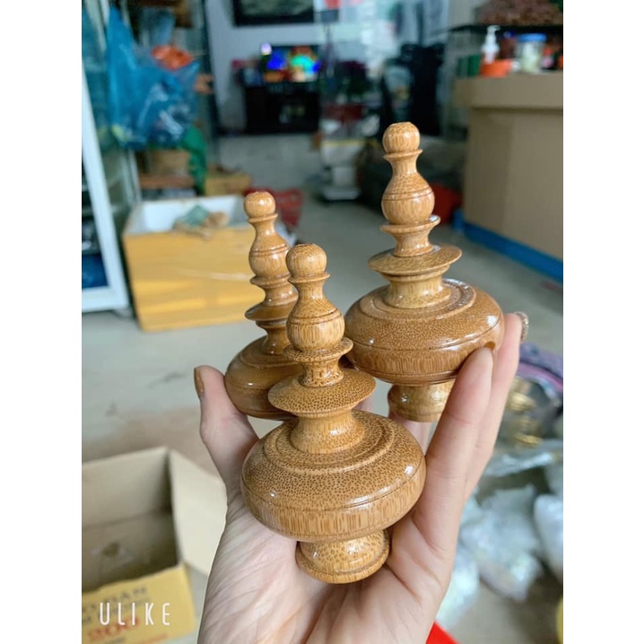 Nậm tre lồng vuông thái chim chào mào ,khuyên .. đã đánh bóng mịn vân tre cực đẹp Phụ Kiện Lồng Chim Bảo Anh