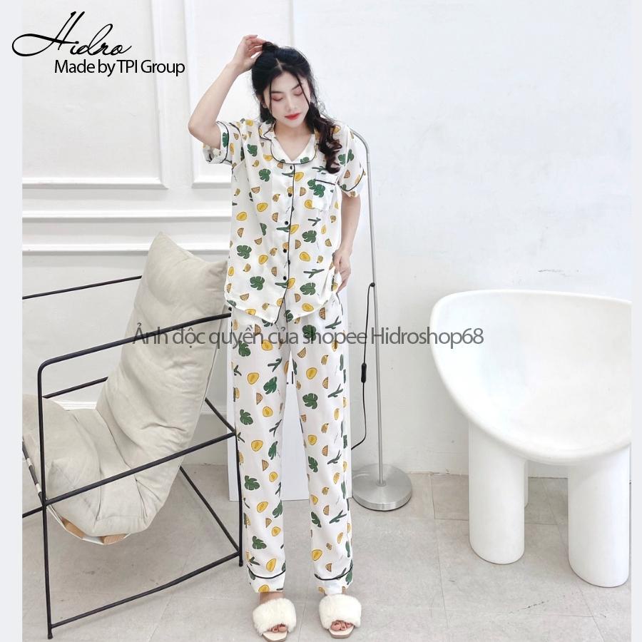 Bộ Ngủ Pijama Mặc Nhà Chất Đũi Xốp Tay Ngắn Quần Dài Thoáng Mát Thấm Hút Mồ Hôi Siêu Tốt Họa Tiết Dễ Thương