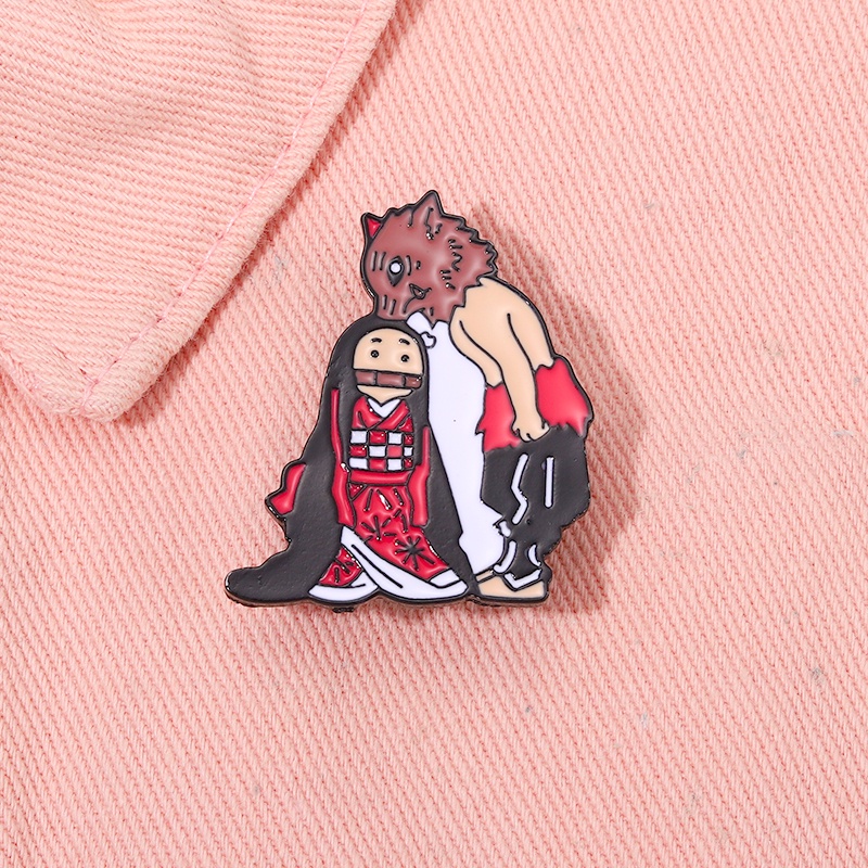 Huy hiệu cài áo MISS ZOE thiết kế nhân vật anime Hashibira Inosuke đáng yêu