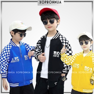 Áo khoác bomber bé trai 10-65kg áo khoác thun bé trai size đại - shop bốn mùa