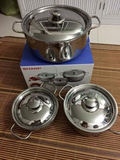 Bộ nồi 3 cái sharp
