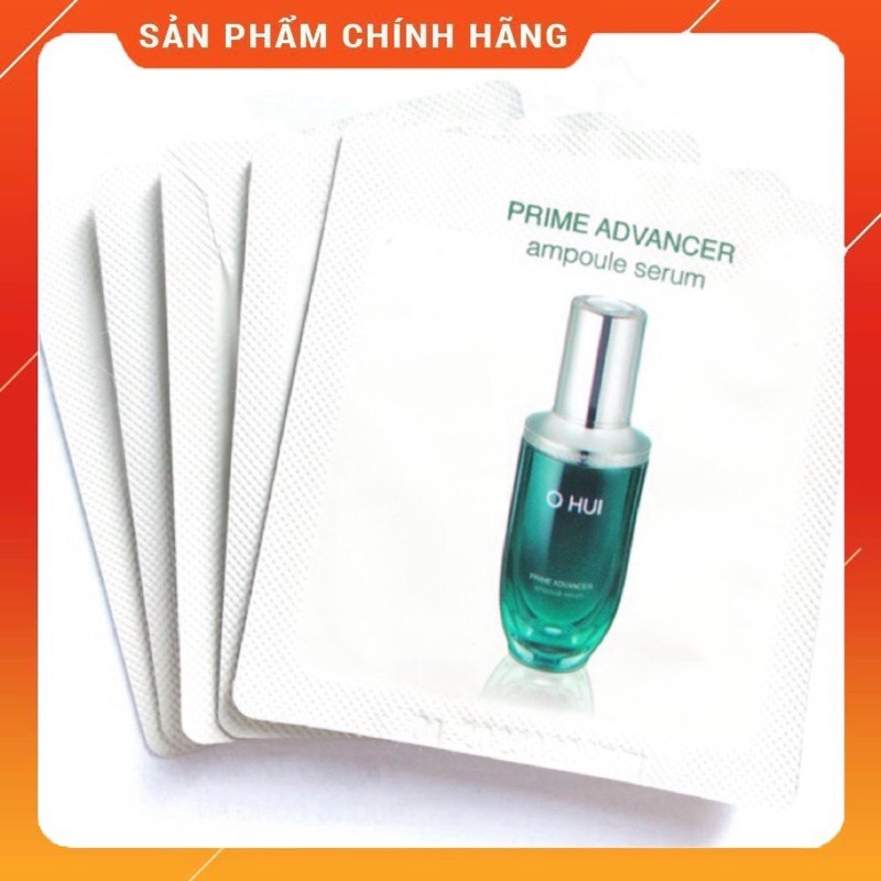 Gói serum tinh chất dưỡng trắng , tinh chất căng bóng da, se lỗ chân lông chống lão hoá Ohui xanh 1ml