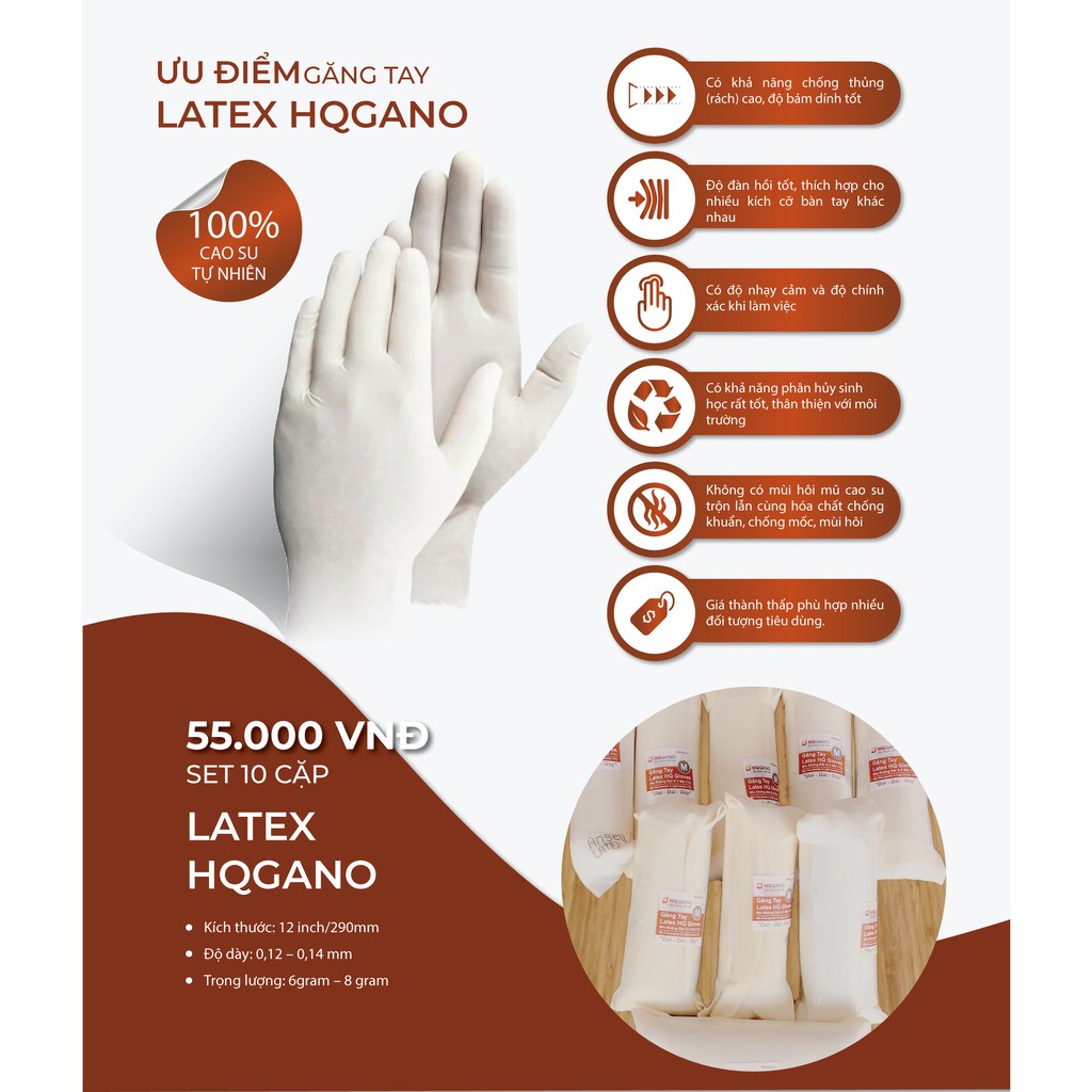 (5.500đ/cặp) Set 10 cặp Găng Tay Y Tế Latex Malaysia Đa Dụng | BigBuy360 - bigbuy360.vn