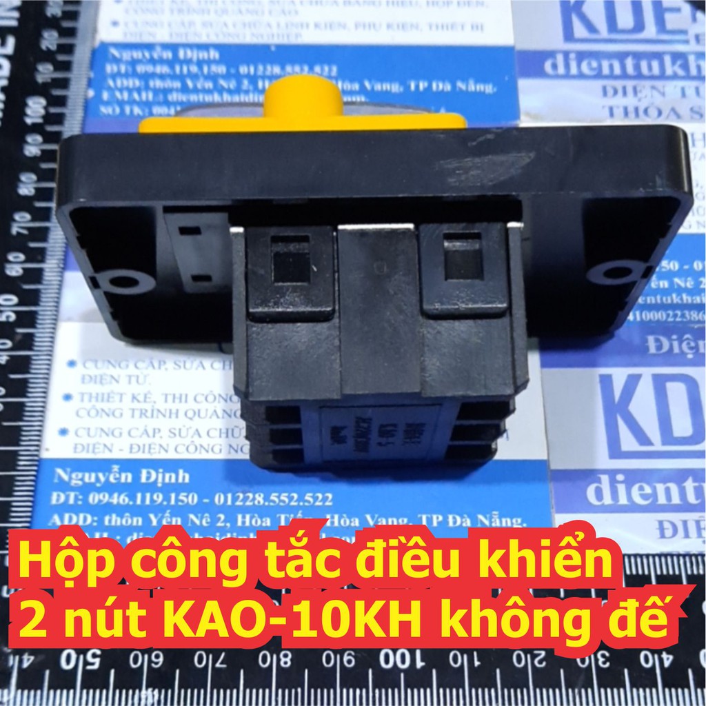 Hộp công tắc điều khiển trong công nghiệp 2 nút KAO-10KH có nắp nhựa chống nước kde4993