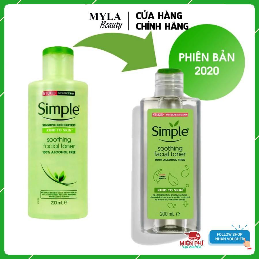 Toner Simple Kind To Skin Soothing Facial - Nước cân bằng da dịu nhẹ, dành cho da nhạy cảm - 200ml