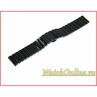 Dây gốm Ceramic cho đồng hồ 18mm 20mm 22mm (Đen)
