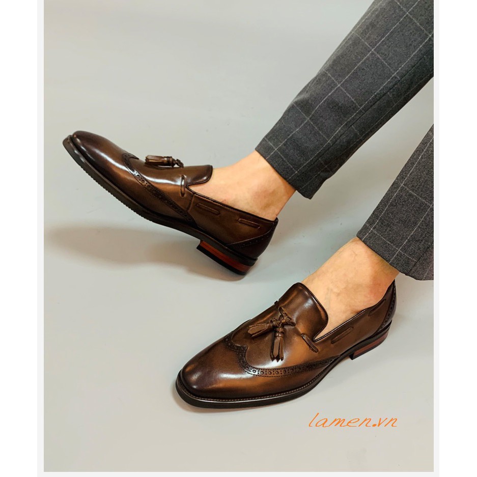 Giày lười nam Loafer Tassel công sở 983