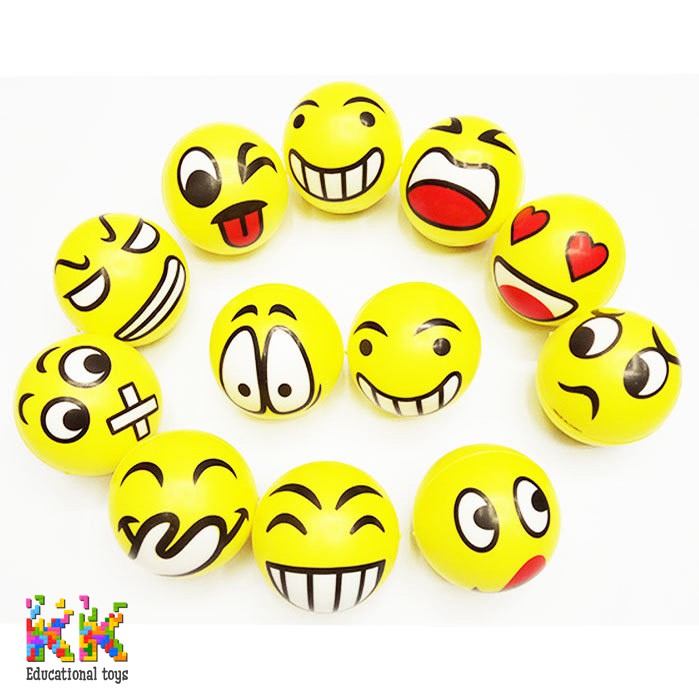 Giáo cụ dạy học, đồ chơi trẻ em: Bóng đàn hồi hình mặt cười - KKstore