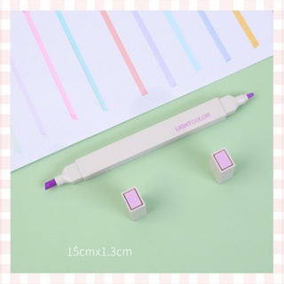 Set 6 cây bút dạ quang hightlight pastel 2 đầu
