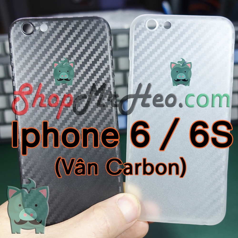 3 Cái Ốp Lưng Nhám Siêu Mỏng Giấy Vân Carbon Iphone 6 - Iphone 6s - IP6 - IP6s