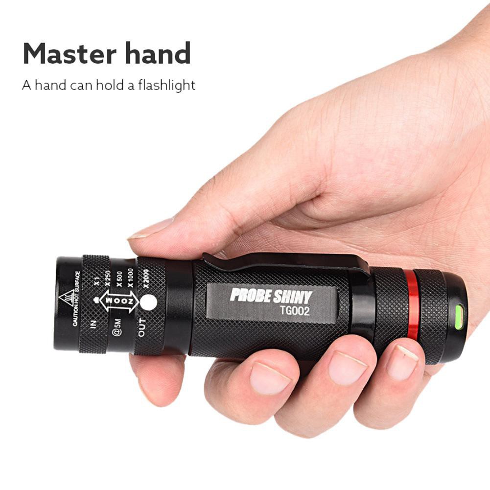 Đèn pin LED CREE XML T6 chống thấm nước IPX4 kích thước 116*28*26mm 6000Lm