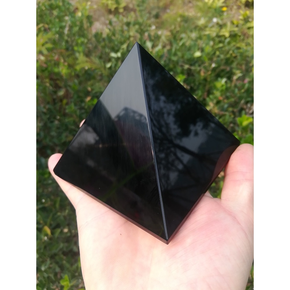 Đá Obsidian Đen 4-8cm Hình Kim Tự Tháp