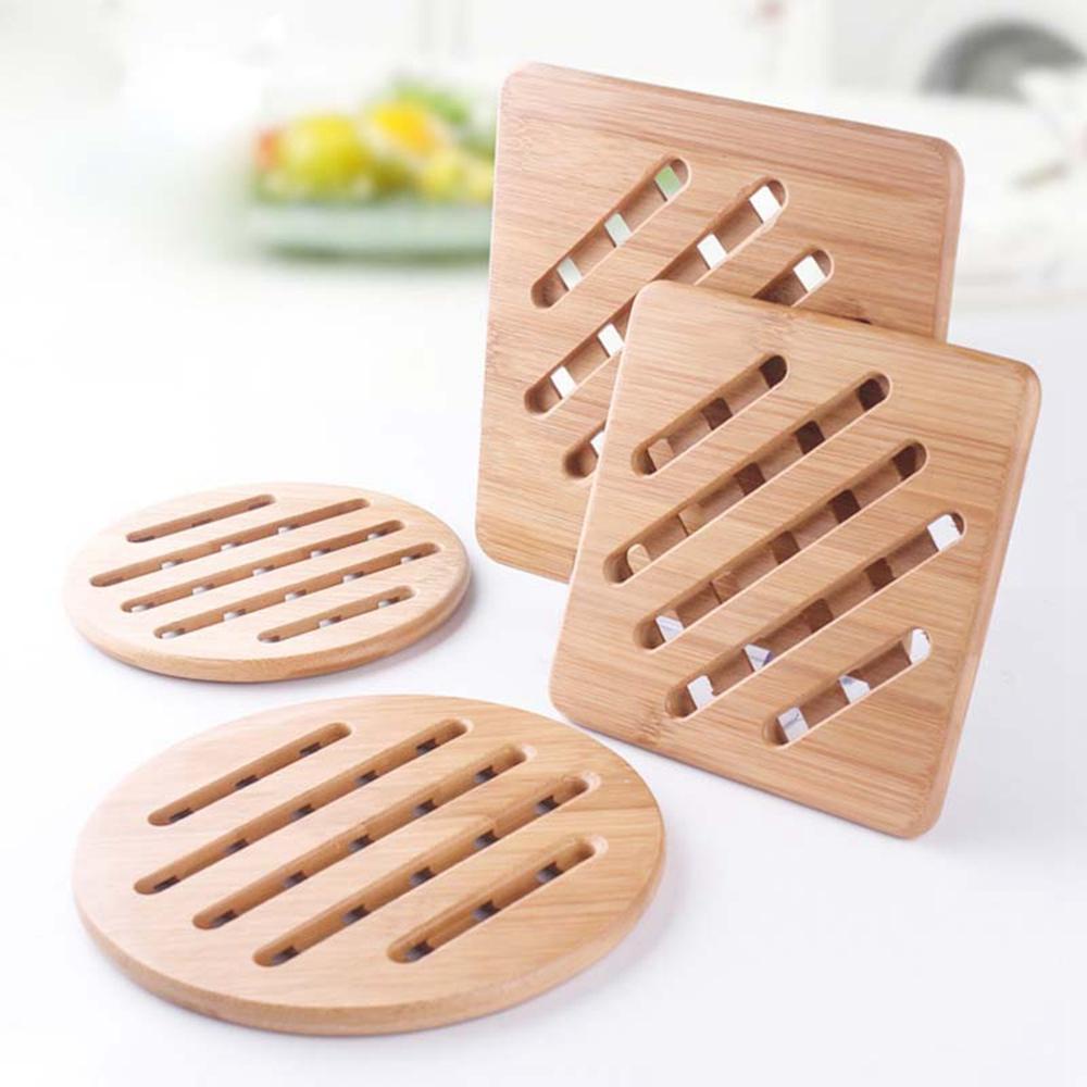Giá Đỡ Cốc / Đĩa Bằng Tre Cách Nhiệt Chống Trượt Tiện Dụng