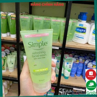 [HÀNG HOT]  Sữa rửa mặt Simple chính hãng dạng gel dịu nhẹ cho dầu mụn và da nhạy cảm