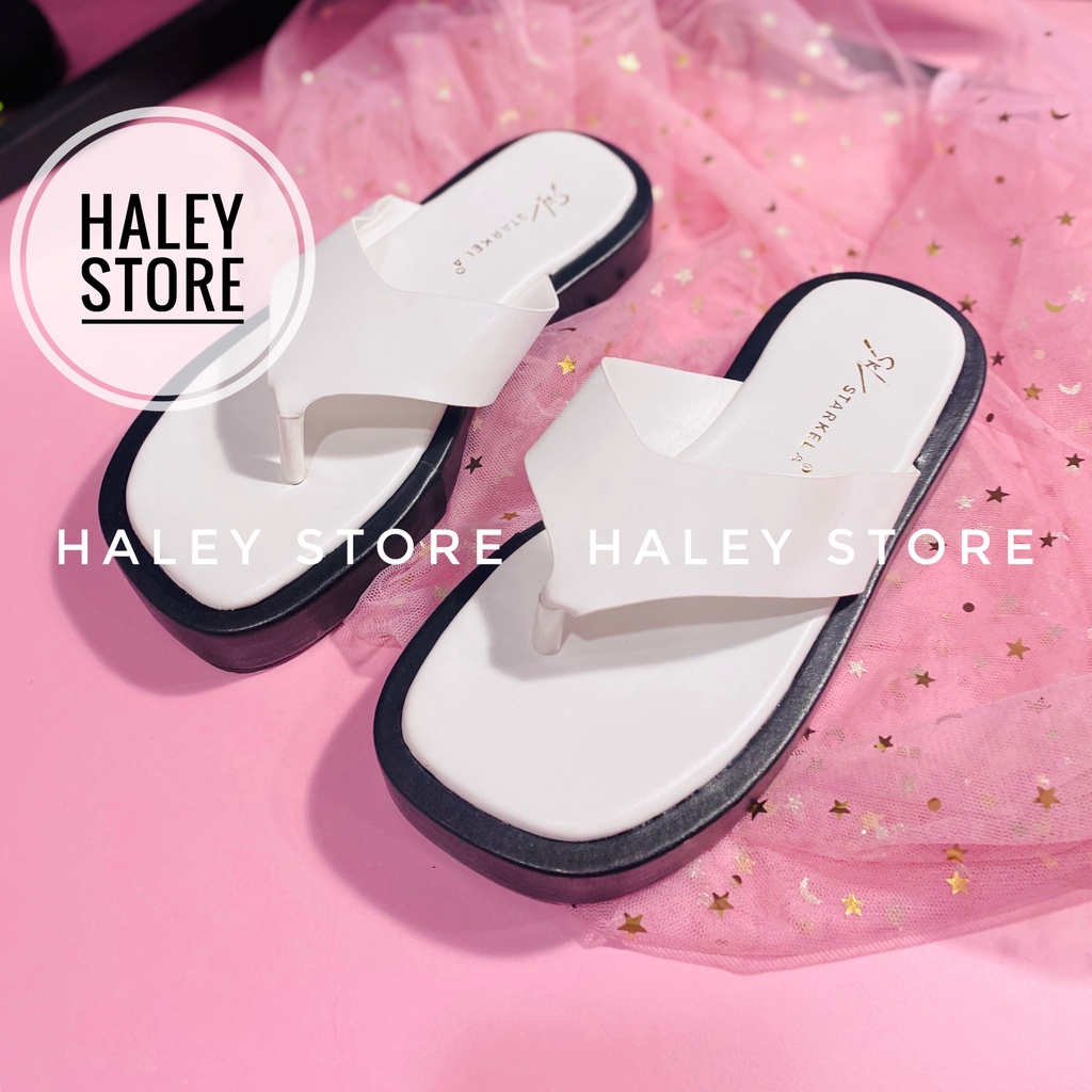 Dép Bánh Mì HALEY STORE Kẹp Xỏ Ngón Đế Bằng 3cm Mũi Vuông Thời Trang Mùa Hè Dành Cho Nữ rẻ bền đẹp sang trọng