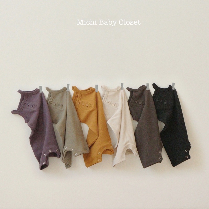 Romper bộ liền thân cho bé bộ 2 dây cho bé gái bé trai style Hàn MICHI Closet