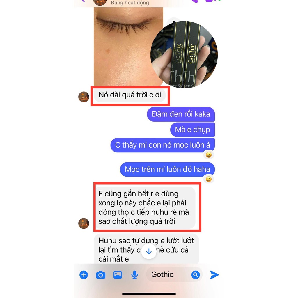 Dưỡng mi và mày Gothic tặng kèm quà