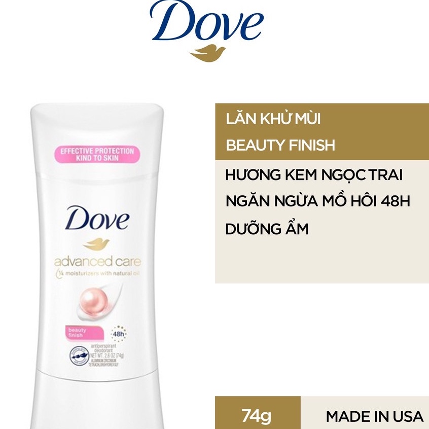 date 3/2023 Lăn khử mùi Dove Advanced Care Go Fresh Cool Essentials - Hương Dưa Leo - Lựu ( 74g ) Khô Thoáng 48h