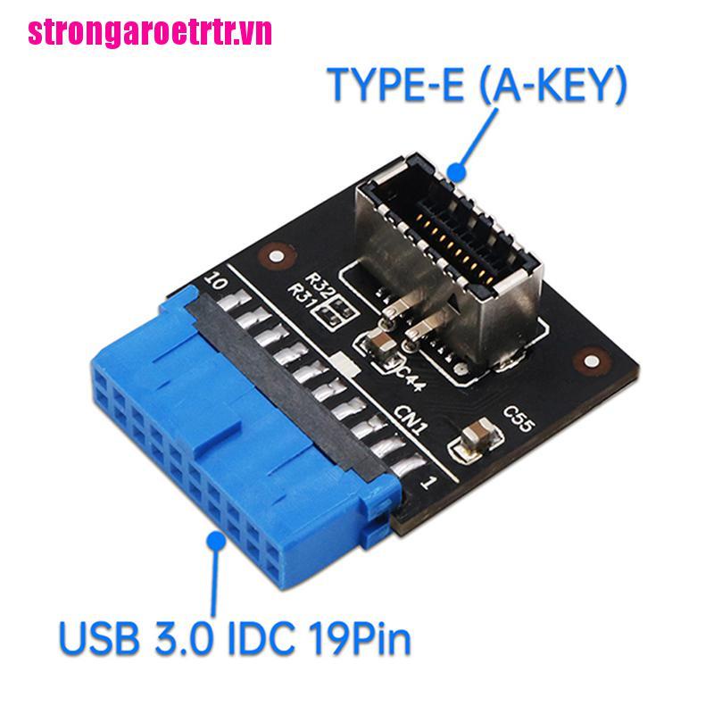 【etrtr】USB3.0 To USB 3.1 Type C front Type E Adapter 20pin to 19pin Expansion