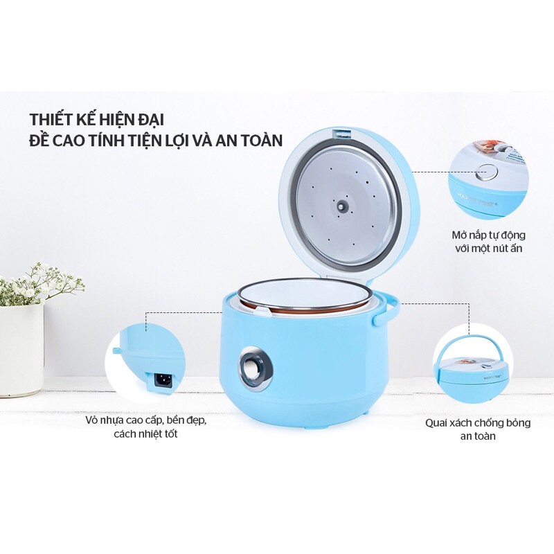 [Mã ELHADEV giảm 4% đơn 300K] Nồi Cơm Điện Happy Time HTD8522G 1,2l Chính Hãng BH 12 Tháng