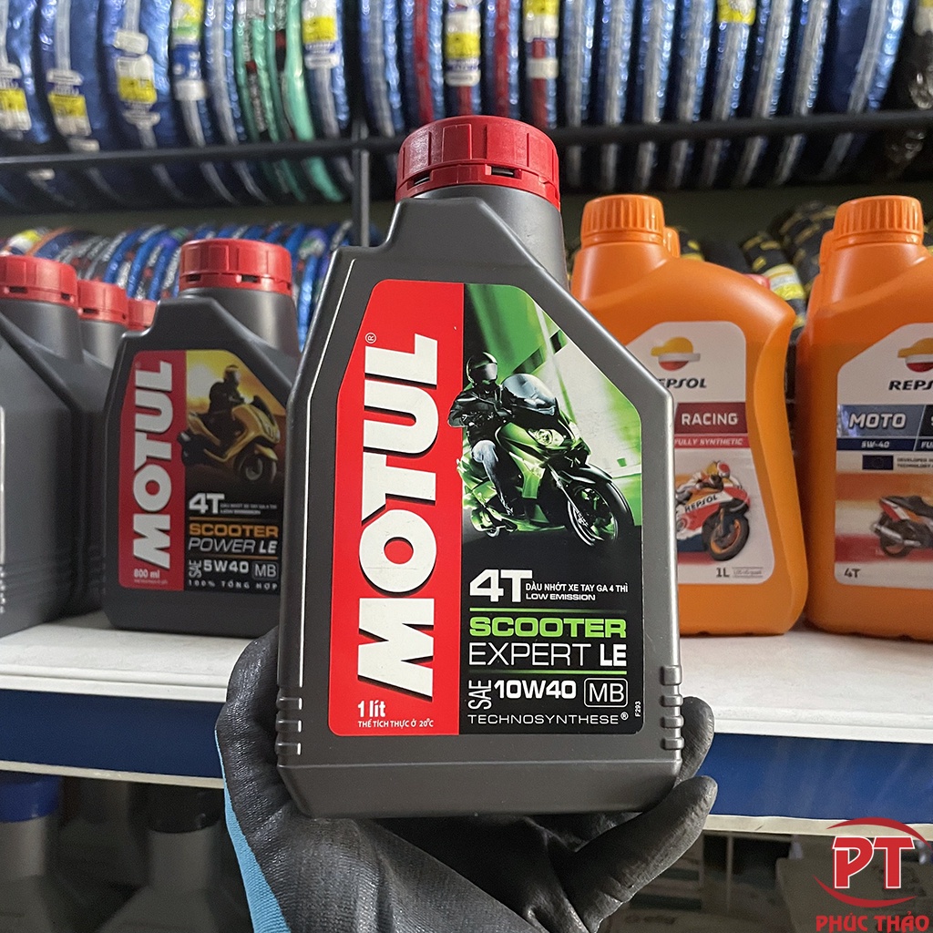 Nhớt Motul Scooter Expert 10W40 800ml - 1 Lít. Sử dụng cho xe ga Air Blade, Vario, Vision, NVX, PCX, SH, Nouvo, Lead