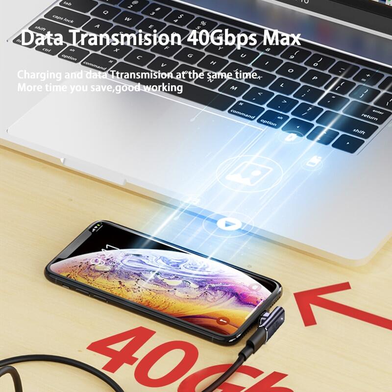 [40Gbps/8K] Bộ đầu chuyển đổi nam châm từ tính Type C sang Type C USB3.2 100W 40Gbps xuất video 8K 60Hz