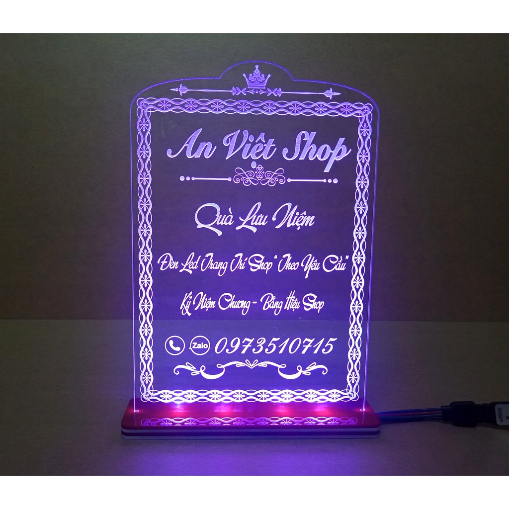 Bảng hiệu Đèn led trang trí shop