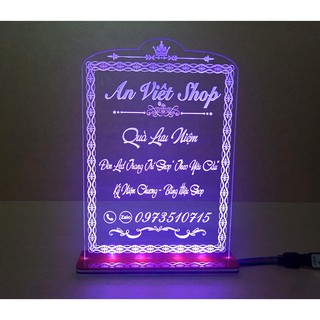 Bảng hiệu Đèn led trang trí shop