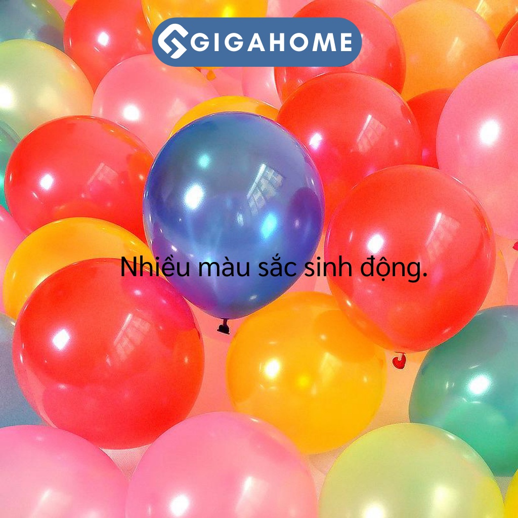 Set 100 Quả Bong Bóng Nhũ Lớn Trang Trí Sinh Nhật GIGAHOME 4028