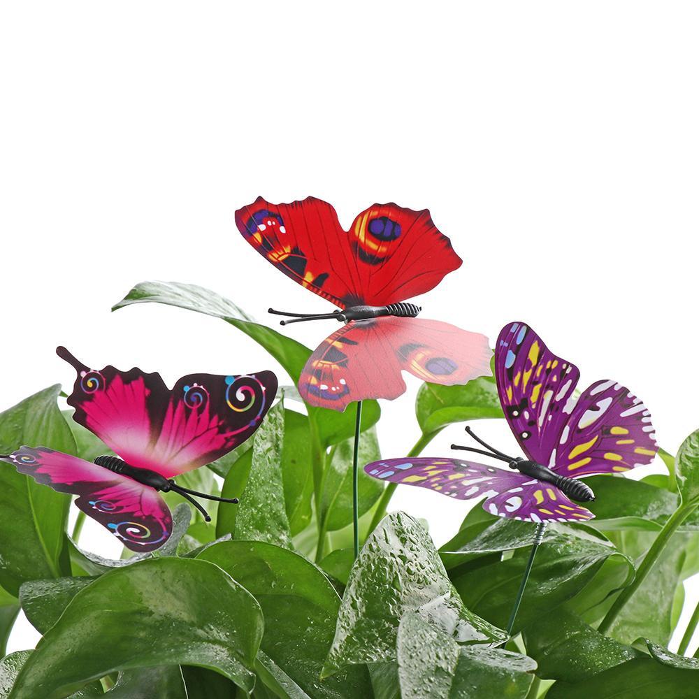 Set 15 Bươm Bướm Giả Nhiều Màu Sắc Dùng Trang Trí Sân Vườn