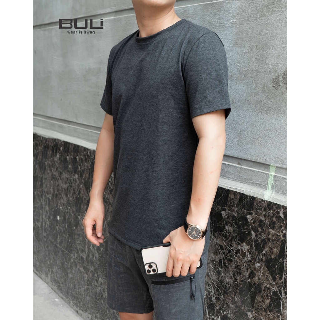 Áo phông nam cộc tay, áo thun cổ tròn co dãn, chống bai,xù PHÔNG TRƠN | BigBuy360 - bigbuy360.vn