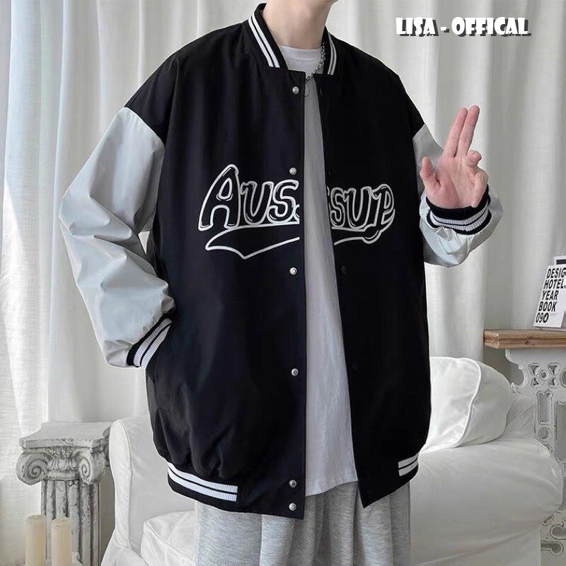 Áo Khoác Bomber ASSUP - phong cách nam nữ chất nỉ bông cotton (VBB)