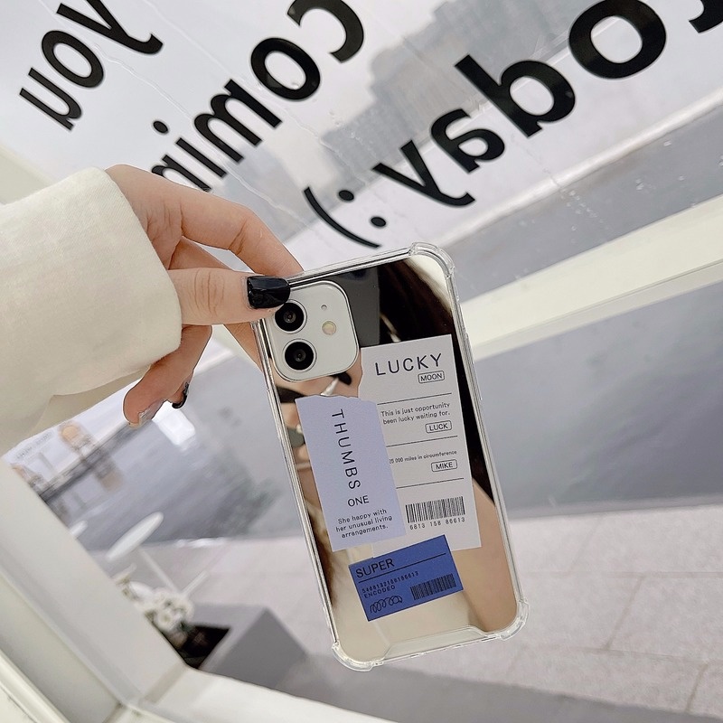 Ốp điện thoại tráng gương thời trang cho iPhone13 ProMax 11 12 Mini XS I8 I7 Plus