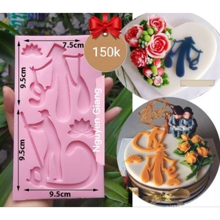 Khuôn làm bánh rau câu 4d , khuôn cha mẹ