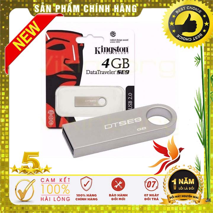[Mã ELFLASH3 hoàn 10K xu đơn 20K] USB 4G Kingston SE (Mini)